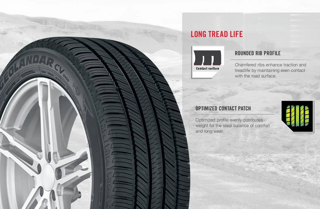 Yokohama Geolandar CV G058 225/55R18 98V BW All Sizeeason Tire