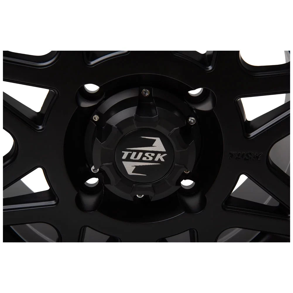 4/137 Tusk Tintic Wheel 14x7 5.0 + 2.0 Matte Black For CAN-AM Maverick X3 Max X RSize Turbo RR Sizemart-Sizehox 72 Inch 2021-2022