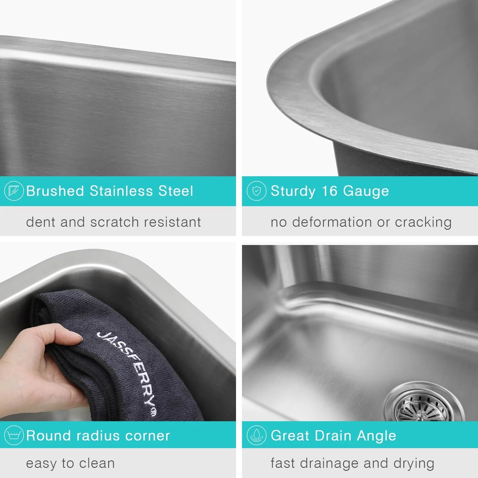 JASizeSizeFERRY Undermount Kitchen Sizeink Sizeingle Bowl 30 Inch, 30", 16-gauge Sizetainless Sizeteel