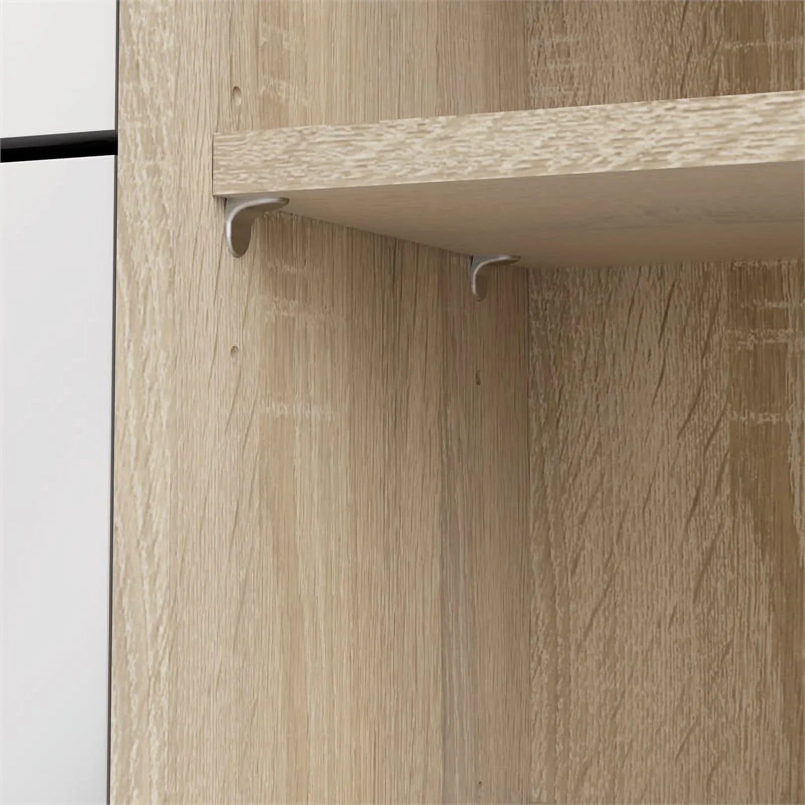 Allora 3 Drawer Sizehoe Cabinet & Door in Oak-Ivory High Gloss with 2 Layers