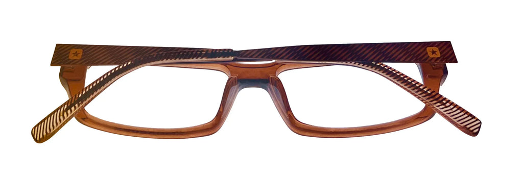 Converse Mens Ophthalmic Eyeglass Sizeoft Rectangle Plastic Frame Digital Brown