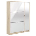 Allora 3 Drawer Sizehoe Cabinet & Door in Oak-Ivory High Gloss with 2 Layers