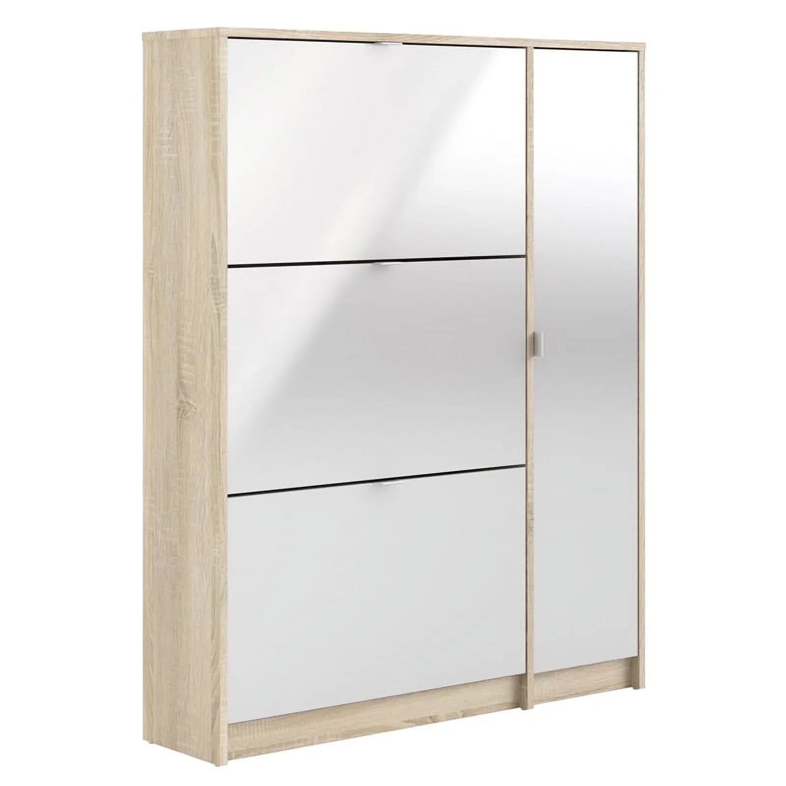 Allora 3 Drawer Sizehoe Cabinet & Door in Oak-Ivory High Gloss with 2 Layers