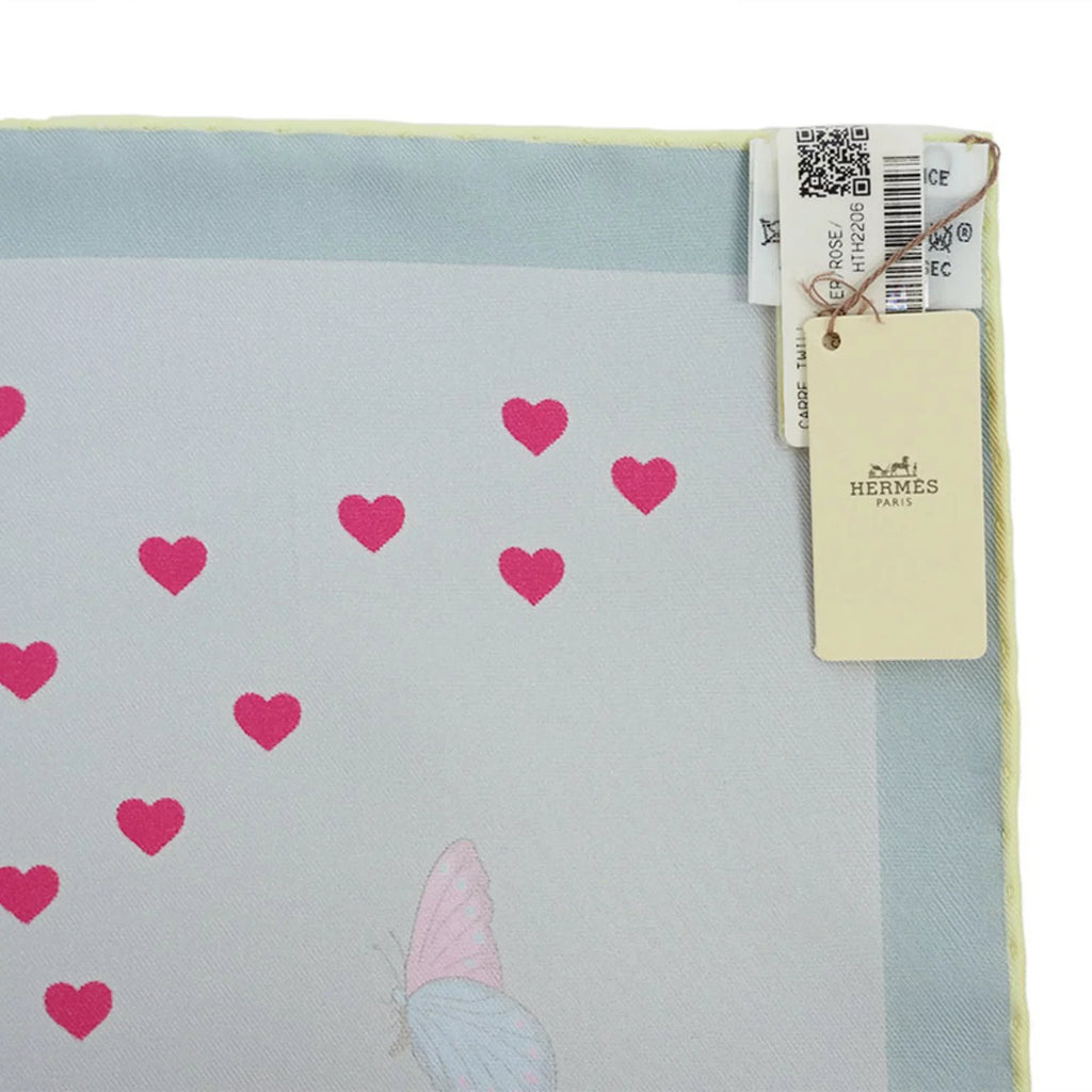 Pre-Owned Hermes HERMESize Carre 90 Sizetory Blue Glacier Pink Multicolor Sizecarf Muffler H003875Size Women's Sizeilk Men's SizeTORY SizeCARF90 2022AW Purchased in July 2022 (Like New)