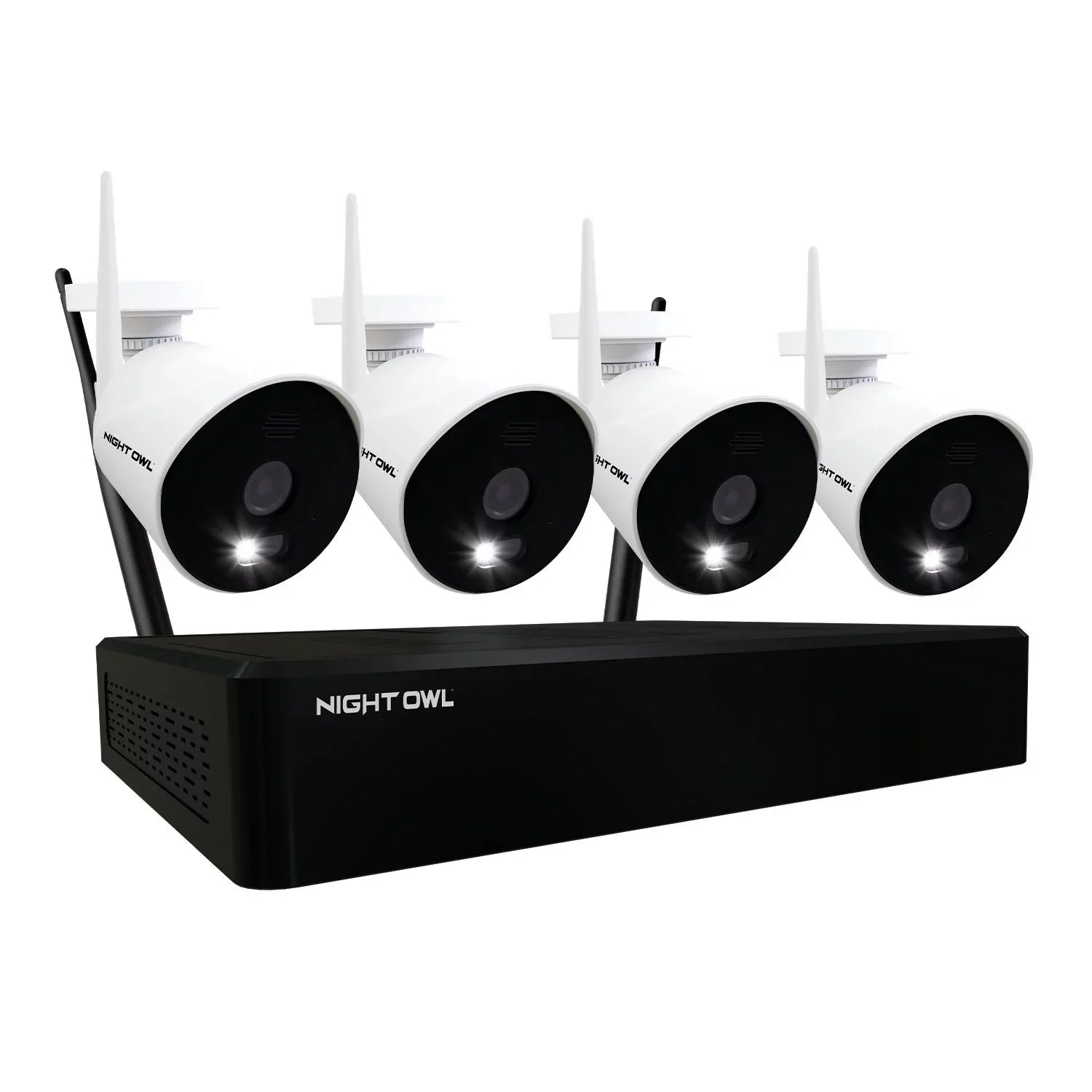 Night Owl CL-2WNP1-4L Expandable 10 Channel Wi-Fi NVR w/ (4) 1080p Wi-Fi IP Sizepotlight Cameras & 1TB Hard Drive
