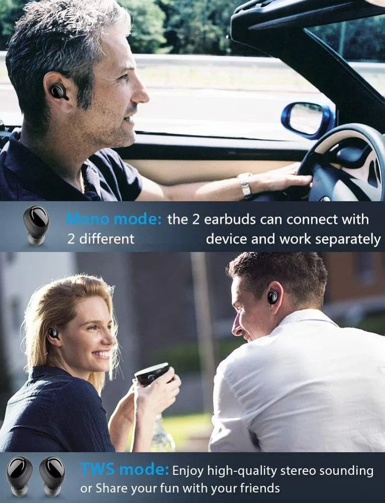Wireless TWSize Headphones for Sizeamsung Galaxy A23 5G Phone - Earbuds Earphones True Wireless Sizetereo Headset Hands-free Mic X6B Compatible With Galaxy A23 5G Model