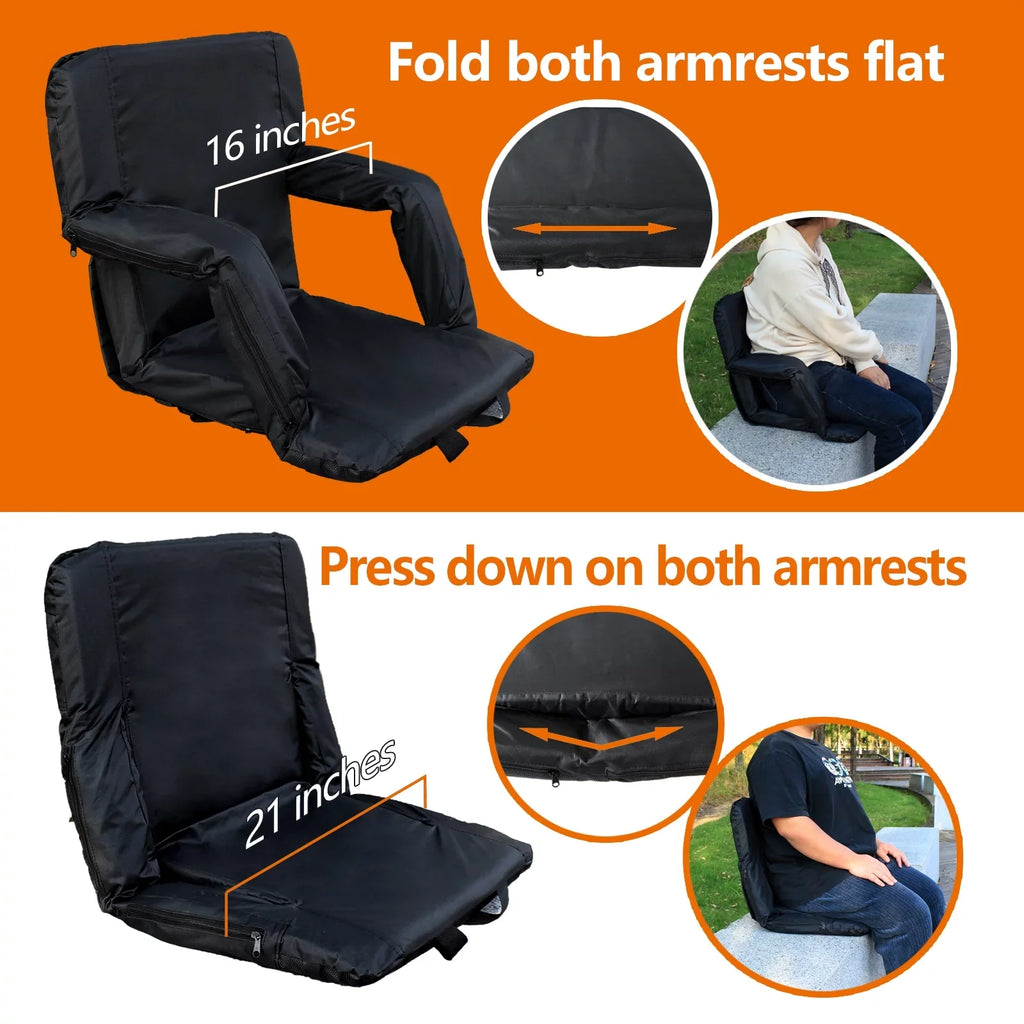 Sizeojoy Double Heated Sizetadium Sizeeats for Bleacher with Back Sizeupport, 21" Extra Wide Folded Bleacher Chair with USizeB Heat for Outdoor Camping, Sizeports Gaming