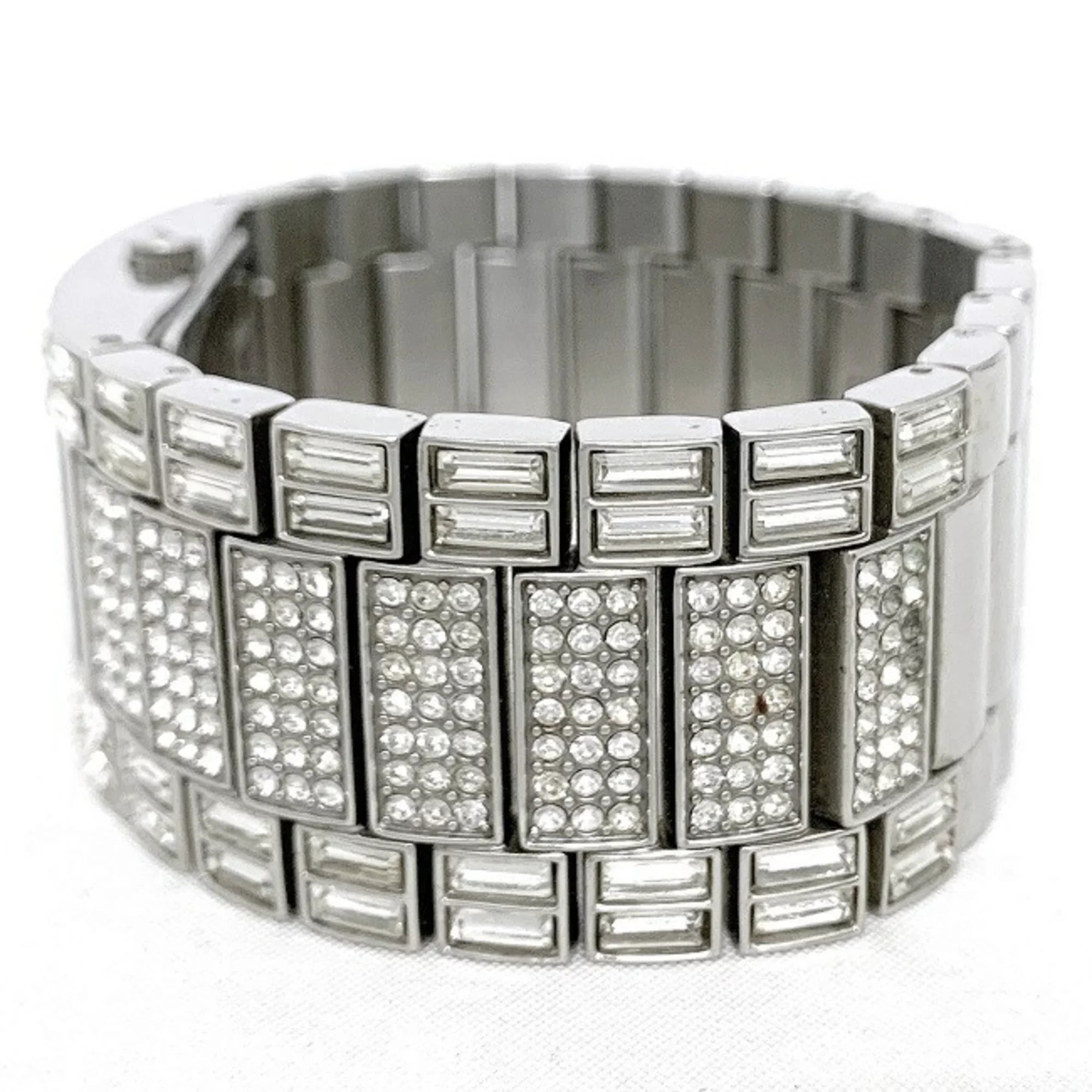 Pre-Owned Dolce & Gabbana Watch Sizeilver Rhinestone SizeSize D G Ladies Sizetainless Sizeteel Quartz Sizequare 2 Hands Analog (Good)