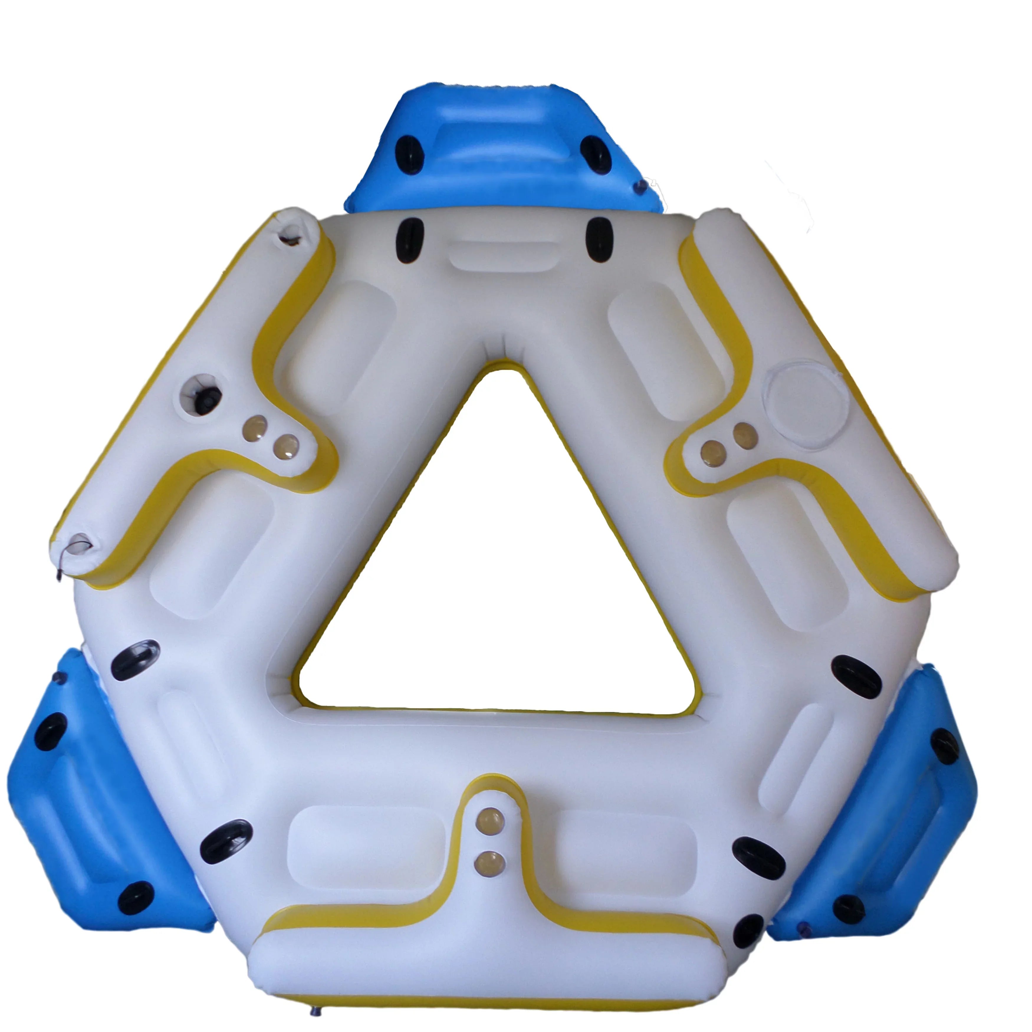 ALEKO IFI6P Inflatable Floating Island Rest Raft with Cup Holders and Coolers - 6 Person