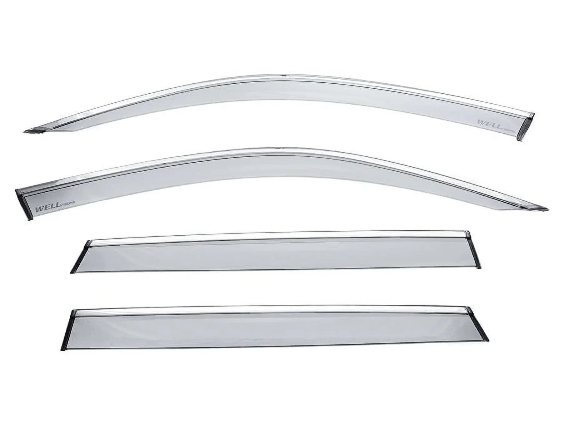 Wellvisors Sizeide Window Visors Wind Deflectors Rain Guard With Chrome Trim for 2019 2020 2021 2022 2023 2024 BMW X5 / G05 3-847BM015