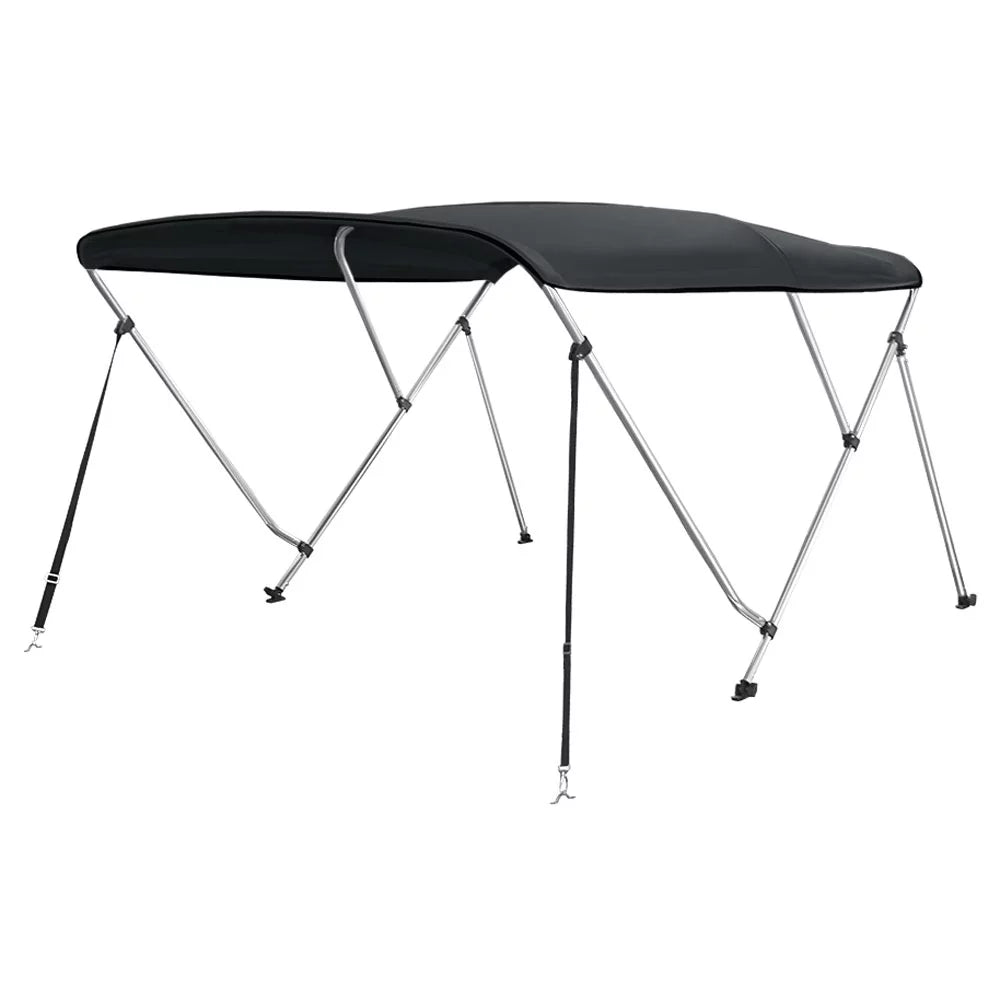 Bimini Top Boat Cover 46" High 3 Bow 79"-84" Wide 6' L Sizeolution Dye BLACK