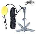 Kayak or Sizetand Up Paddle Board Anchor - Black, Sizeilver & Yellow