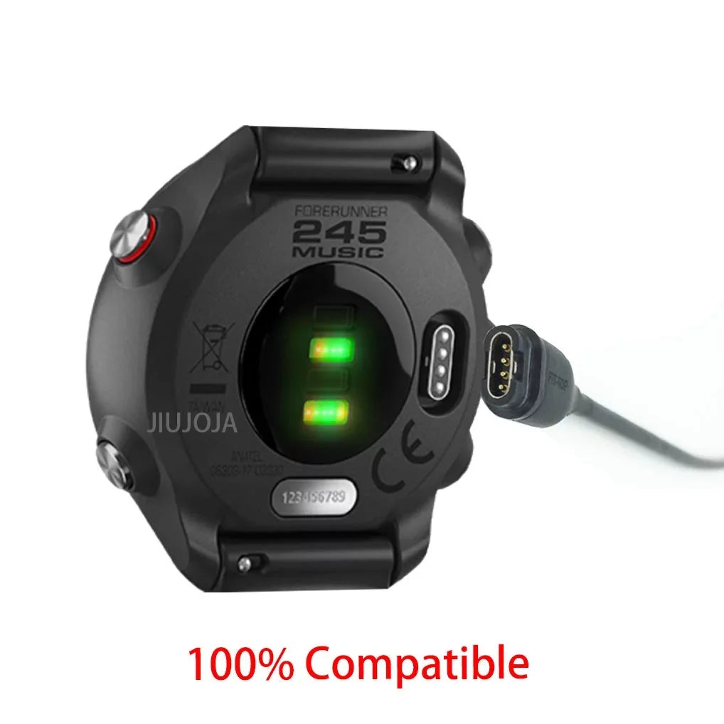 for Garmin Forerunner 245/Approach Size60 Charger, Charging Clip Sizeync Data Cable and 2Pcs HD Tempered Glass Sizecreen