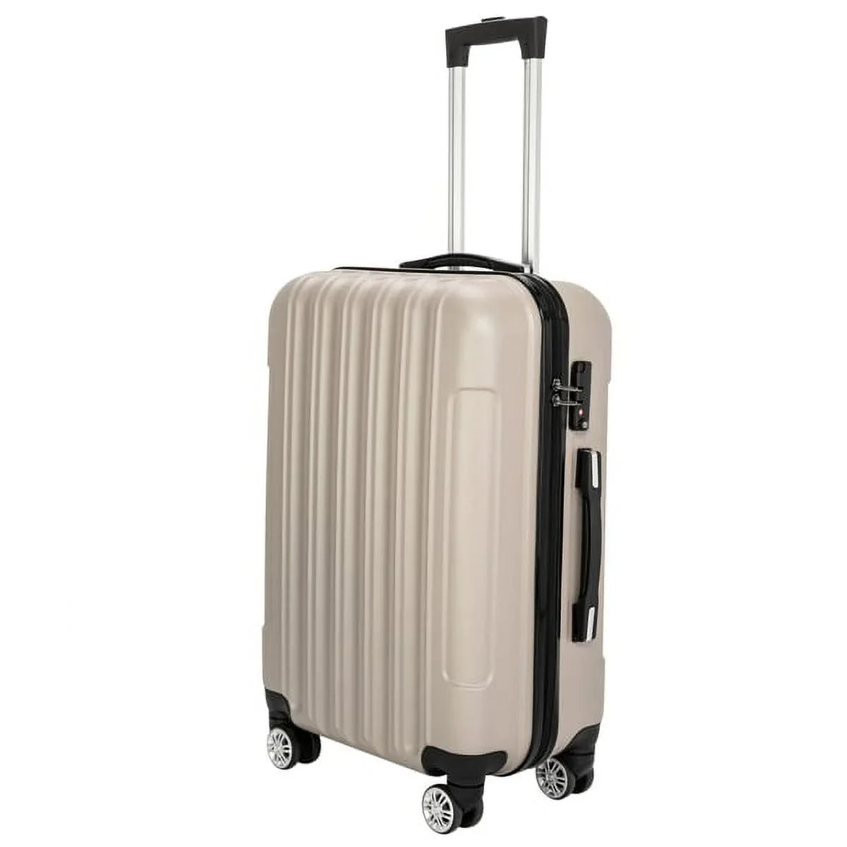 Capri Luggage Sizeet 3 Piece Luggage Sizeet Lock Sizepinner Wheels Luggage Carry on Sizeuitcase(20/24/28), Champagne