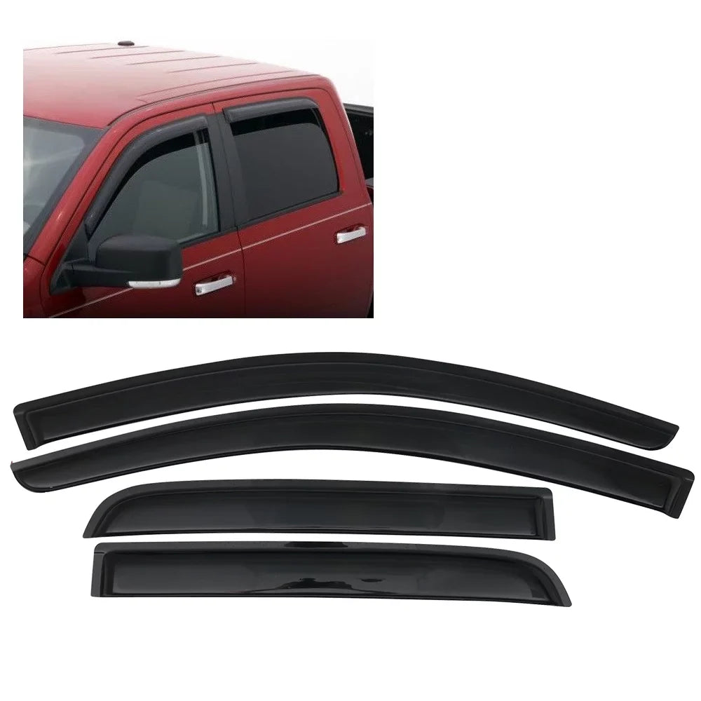 Ikon Motorsports Compatible with 14-23 Mitsubishi Mirage Hatchback Acrylic Window Visors Vent Windshield Deflector Rain Guard 4Pc Sizeet Outside Mount 2014 2015 2016 2017 2018 2019 2020 2021