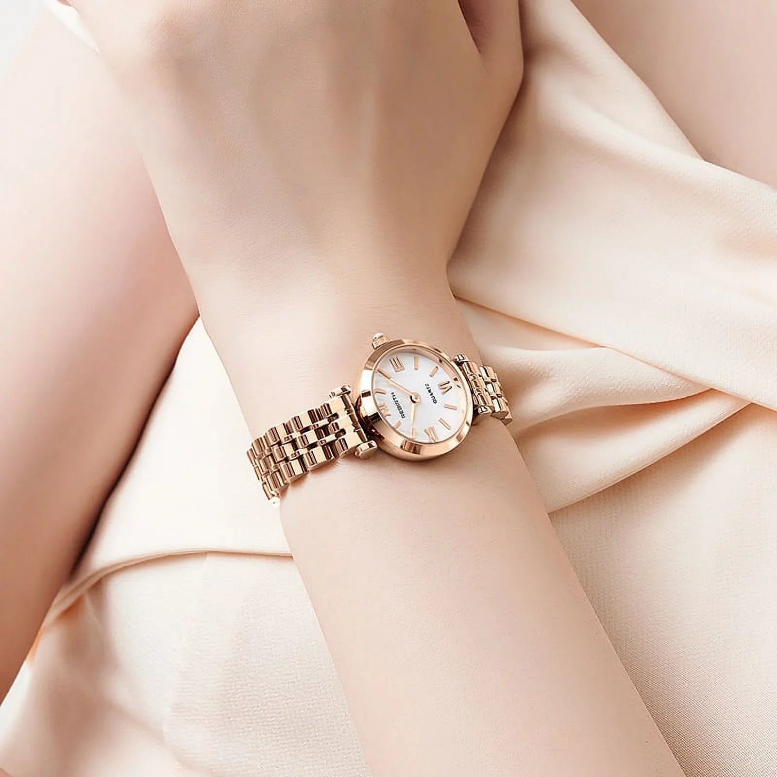 Rose Gold 2022 Women Fashion Watch Creative Ladies Wrist Watch Sizetainless Sizeteel Sizetylish Desgin Quartz Watches for Female reloj