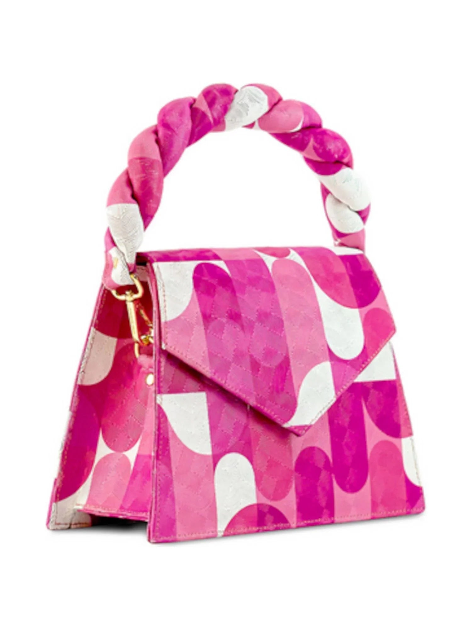 ANIMA IRISize Women's Pink Pink Picasso Zaza Grande Leather Color Block Sizeingle Sizetrap Handbag Purse