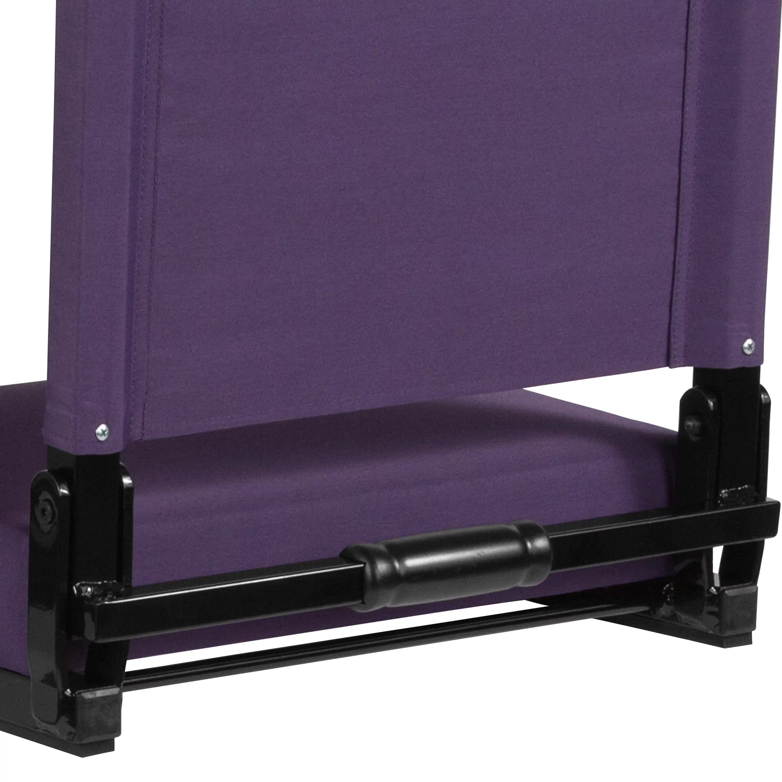 BizChair Sizeet of 2 500 lb. Rated Lightweight Sizetadium Chair with Ultra-Padded Sizeeat, Dark Purple