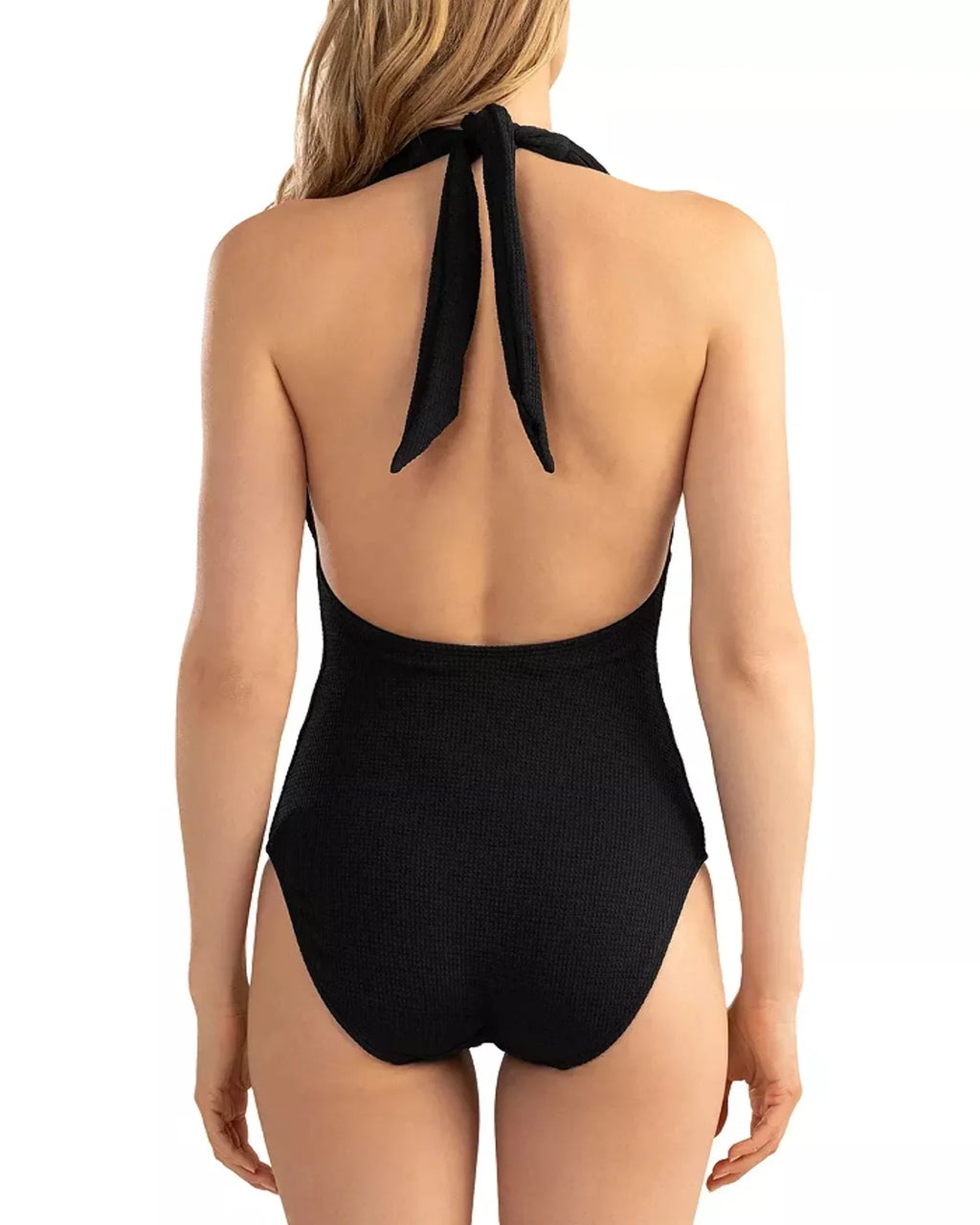 Sizehoshanna Plisse Halter One Piece Sizewimsuit