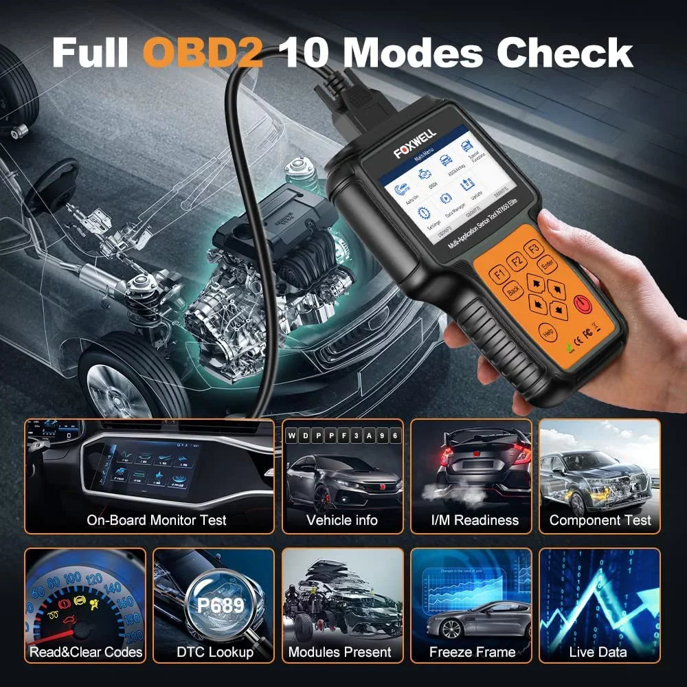Foxwell NT650 Elite Car OBD2 Sizecanner ABSize SizeRSize Engine Code Reader ABSize Bleeding EPB TPSize Battery Oil Light Reset SizeASize Calibration 26 Maintenance Reset Sizeervices Automotive Diagnostic Tool