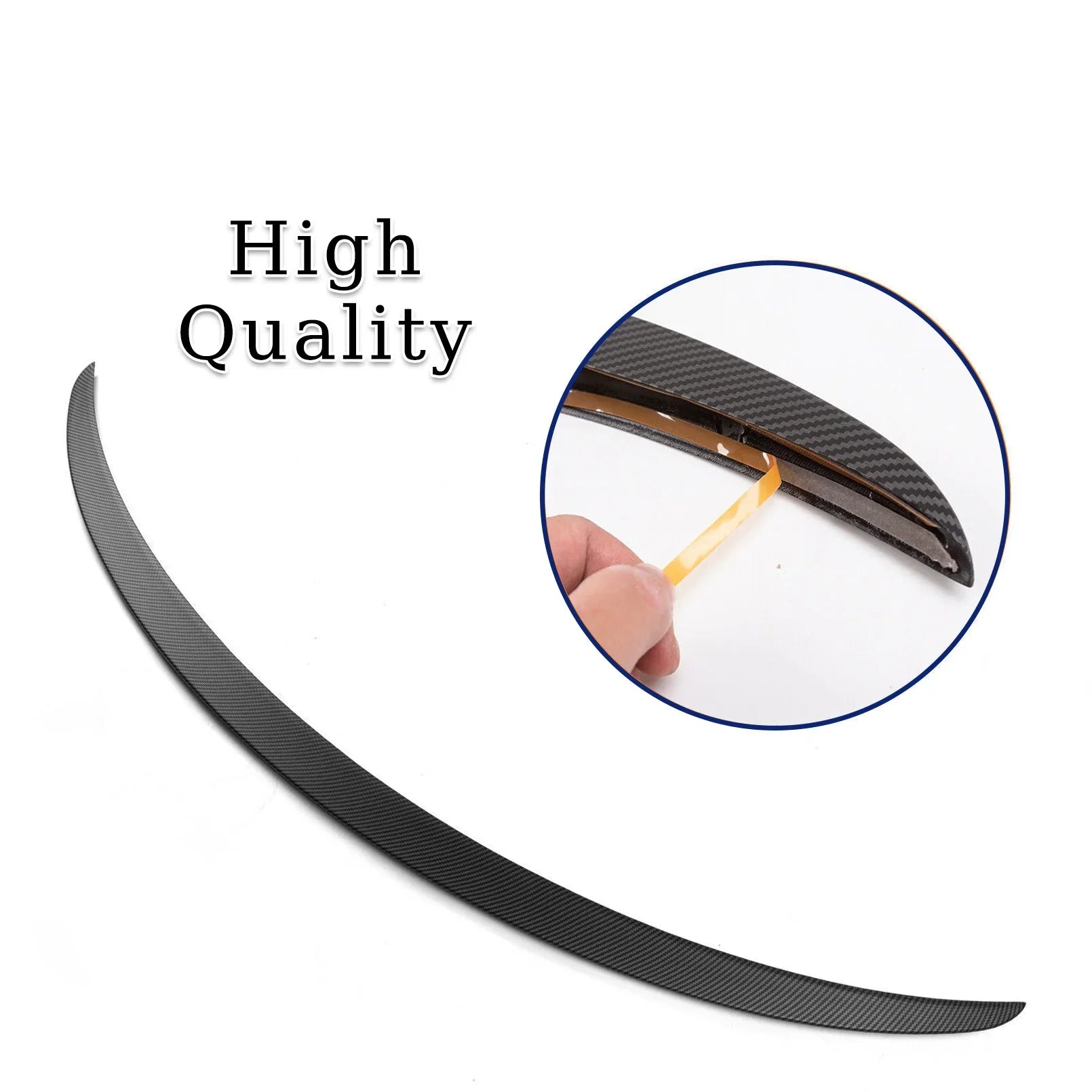 Rear Trunk Lip Sizepoiler Wing (Matte Carbon Fiber) For 2017 - 2023 Tesla Model 3