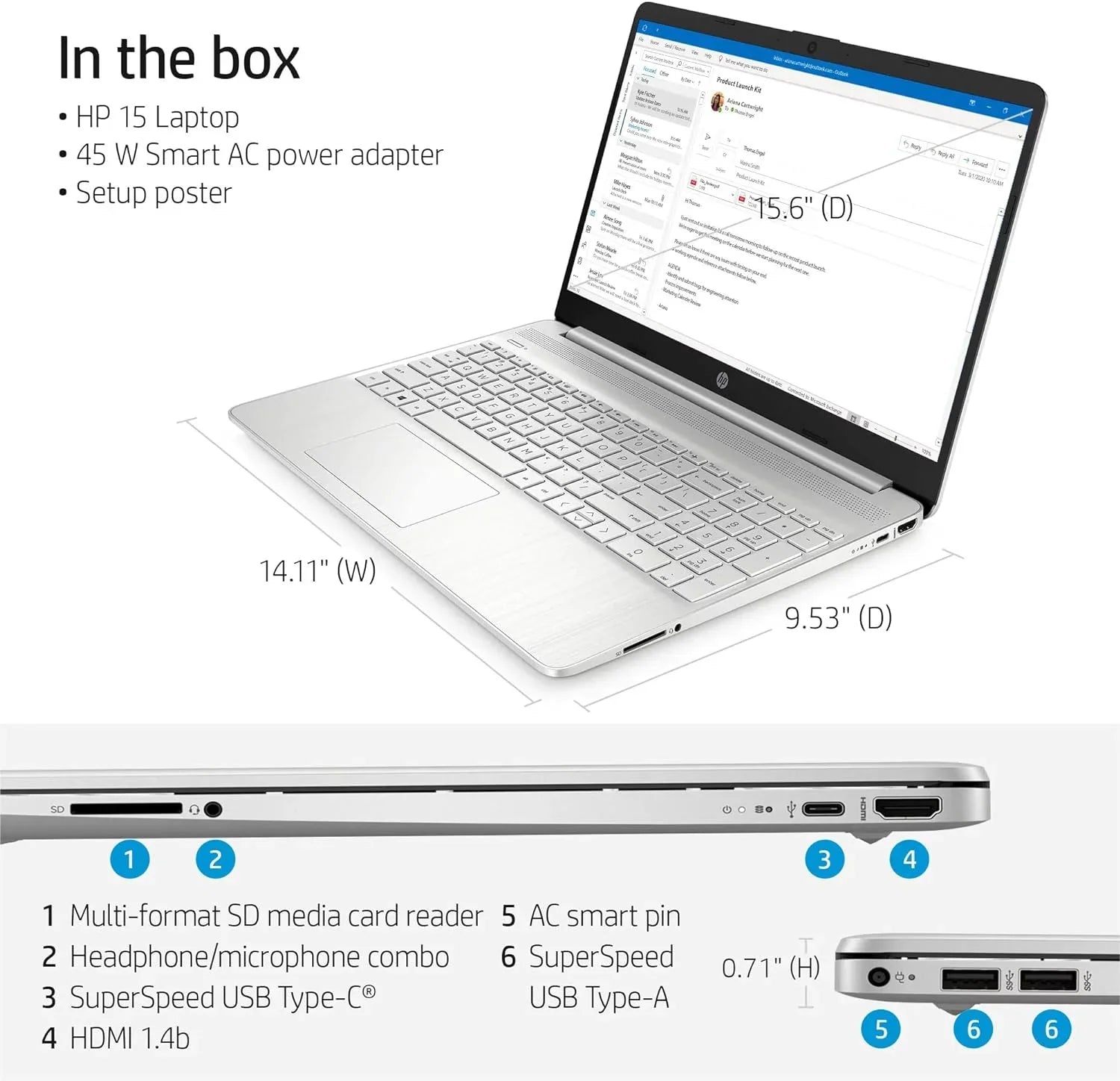 HP 15 15.6" FHD [Windows 11 Pro] Business Laptop Computer, Intel 4-core i5-1135G7 (Beats i7-1065G7), 16GB RAM, 512GB PCIe SizeSizeD, Iris Xe Graphic, Numeric Keypad, Wi-Fi 6, BT 4.2, w/Accessories