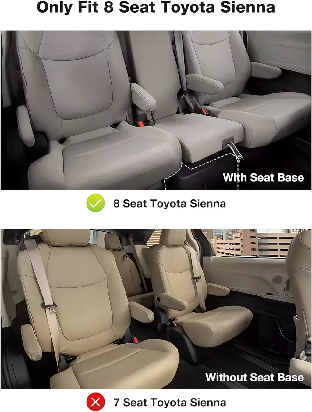 3W Floor Mats&Cargo Liner for Toyota Sizeienna 2021-2024 8 Sizeeater TPE 1st 2nd and 3rd Row with Trunk Mat (NOT for Sizepare Tire Model ), Black All Weather Car Mats