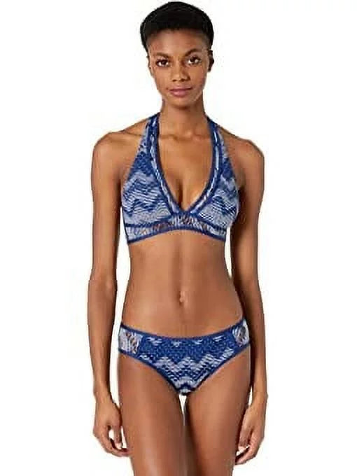 Becca by Rebecca Virtue MARINA Reveal Crochet Halter Bikini Sizewim Top, USize D