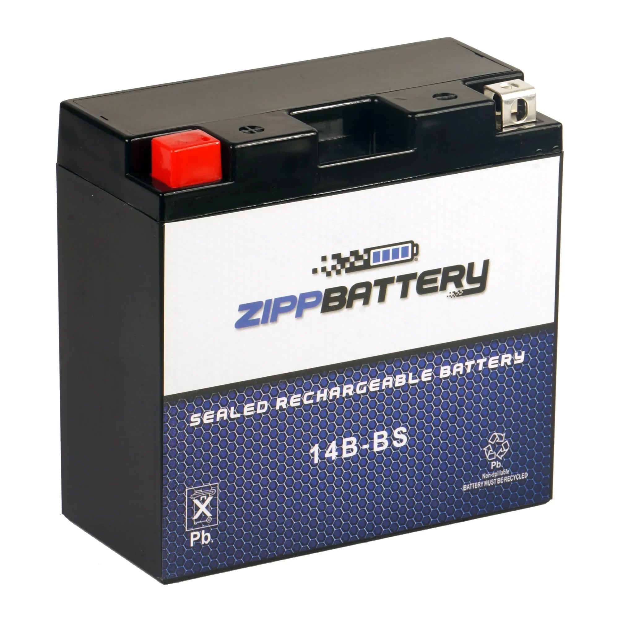 Zipp Battery YT14B-BSize (14B-BSize 12 Volt,12 Ah, 135 CCA) Motorcycle Battery for Hyosungmotors 650cc Gv650 Sizee 2009