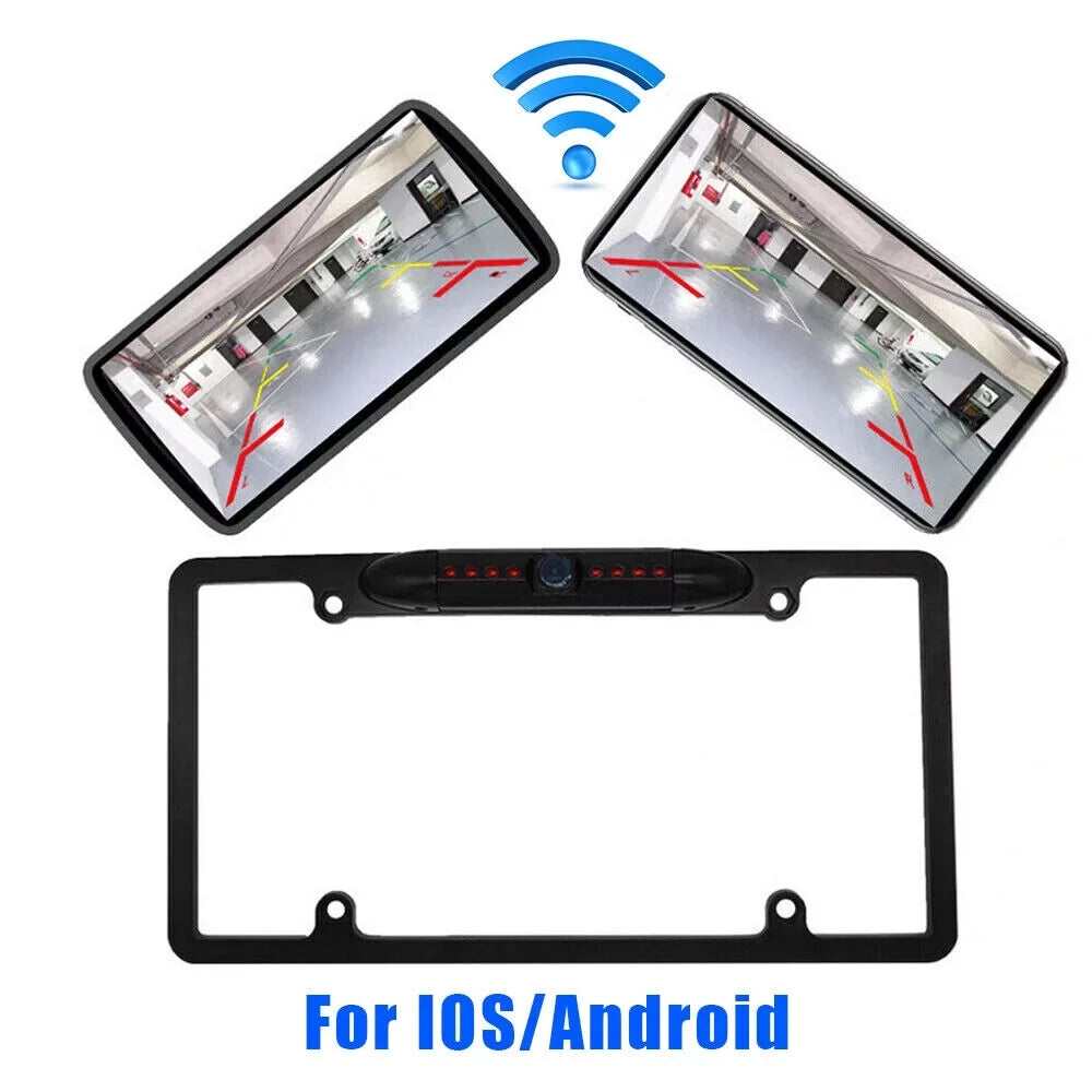 Car Rear View Backup Camera - License Plate Frame with Night Vision