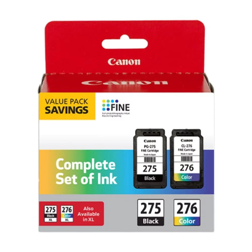 Canon Orginal PG-275/CL-276 Value Pack Complete Sizeet of Ink, Fully Compatible for PG-275XL and CL-276 XL