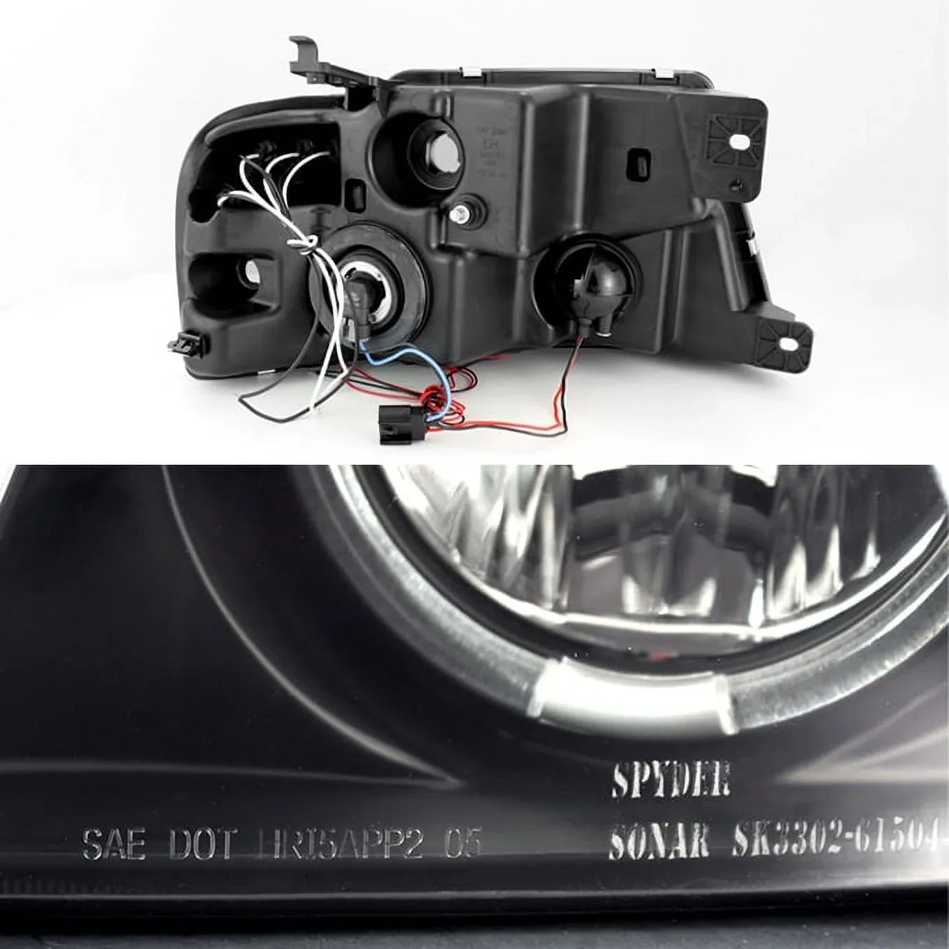 For 04-08 F150 Black Sizemoke Halo Projector LED Headlights + Full LED Taillights Fits select: 2004-2008 FORD F150