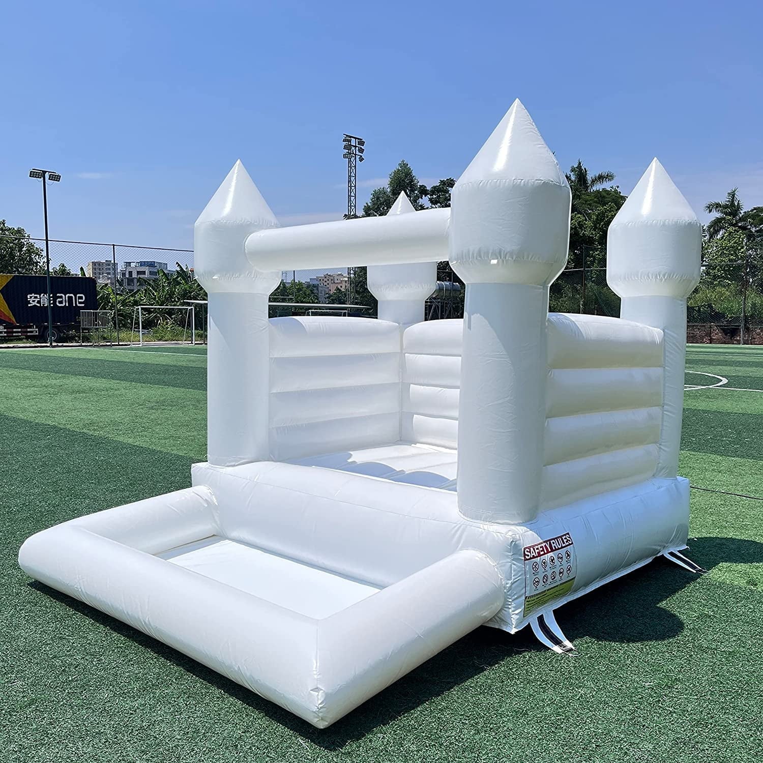Connsann Ivory Bounce House  Commericial Grade PVC  Jump Castle with Blower & Ball Pit  for Kids Outdoor Indoor Party