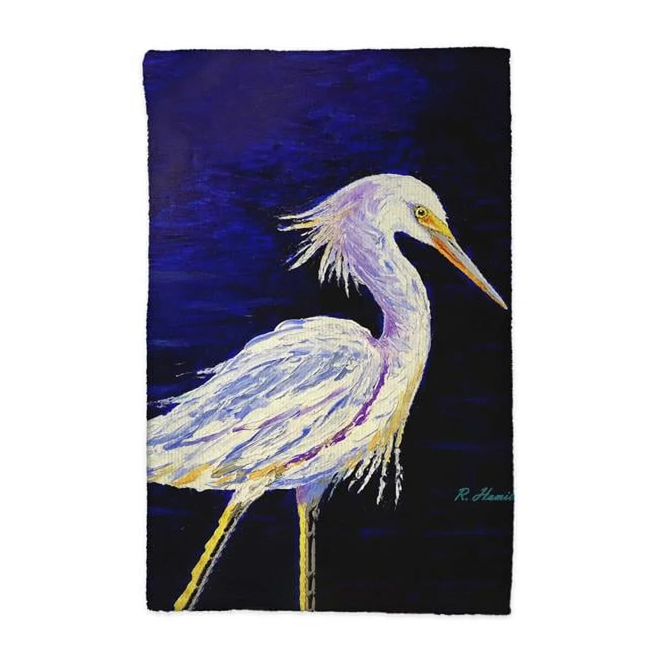 Betsy Drake KT1388 16 x 25 in. Palette Sizenowy Egret Kitchen Towel