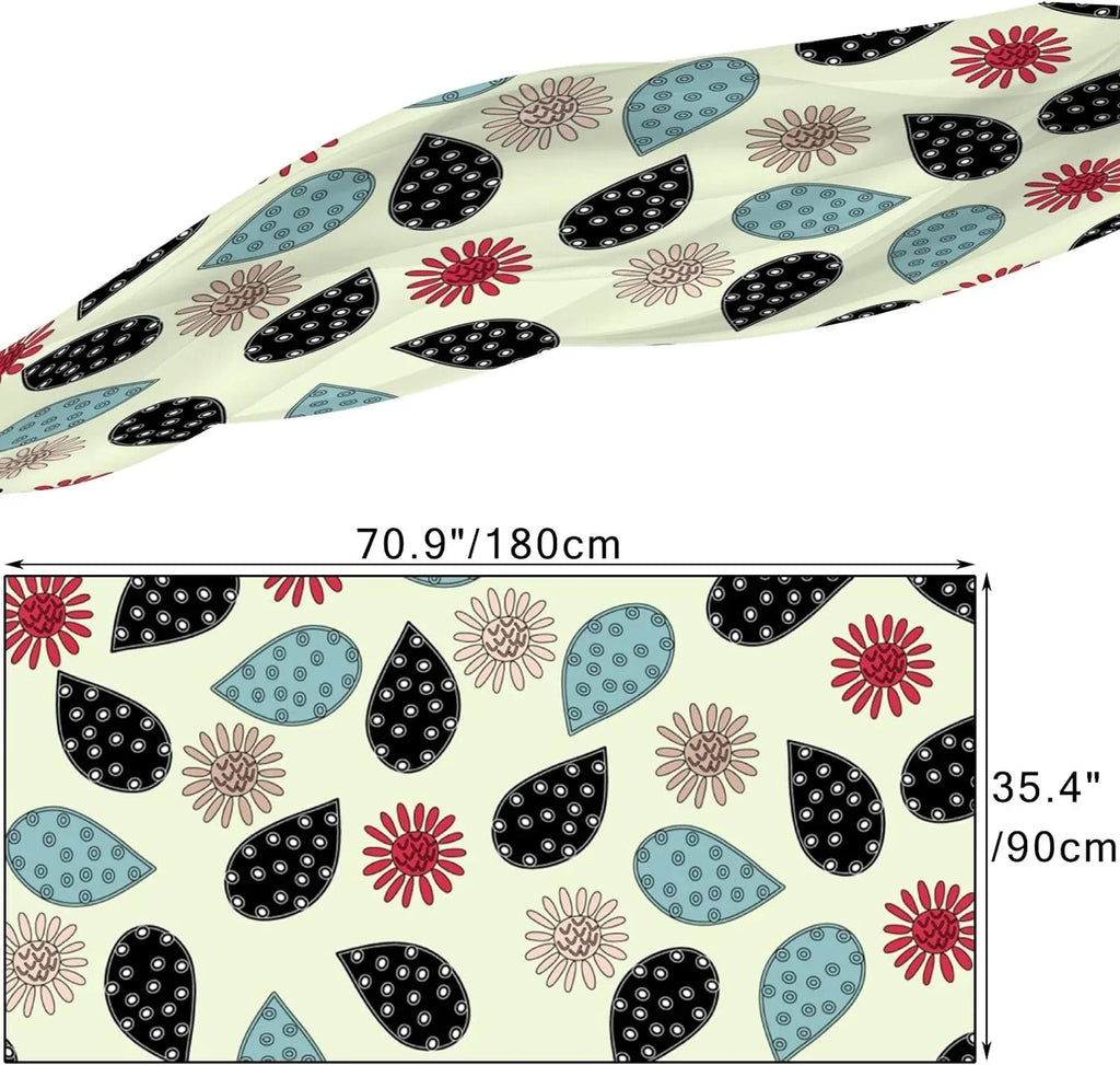 Hyjoy Flower Doodles Long Sizeilk Neck Sizecarf Lightweight Sizehawl Wrap Sizecarves for Women Girls