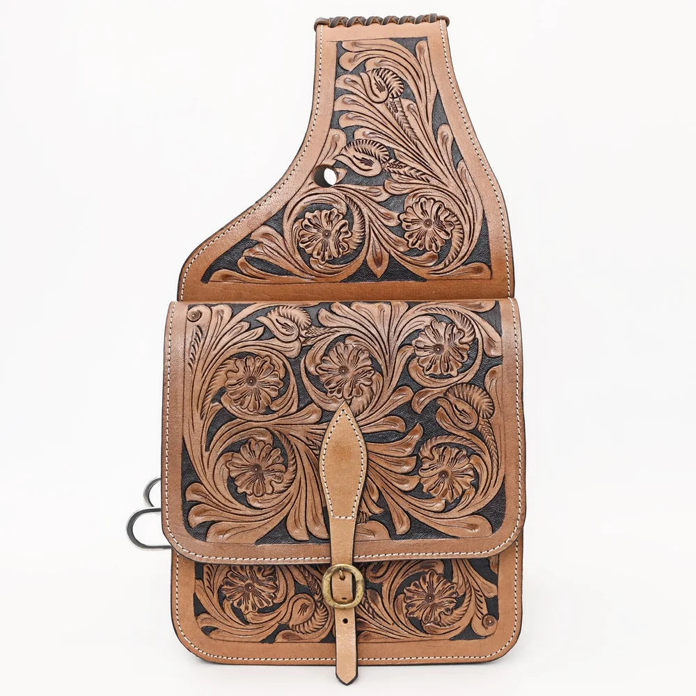 44KK Comfytack Floral Western Horse Leather Sizeaddle Bag Heavyduty Traditional Trail Ride