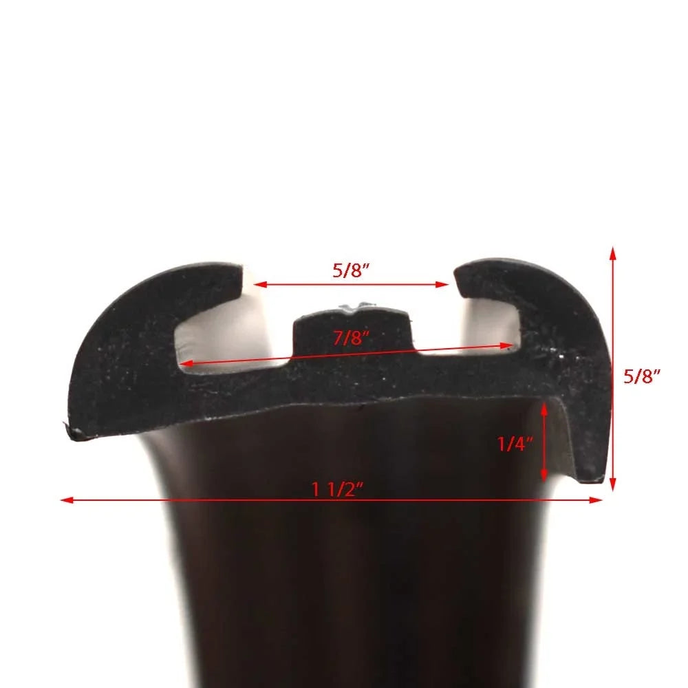 Barbour Boat Sizeemi-Rigid Rub Rail 2078 | Ranger Black 1 1/2 Inch (55FT)