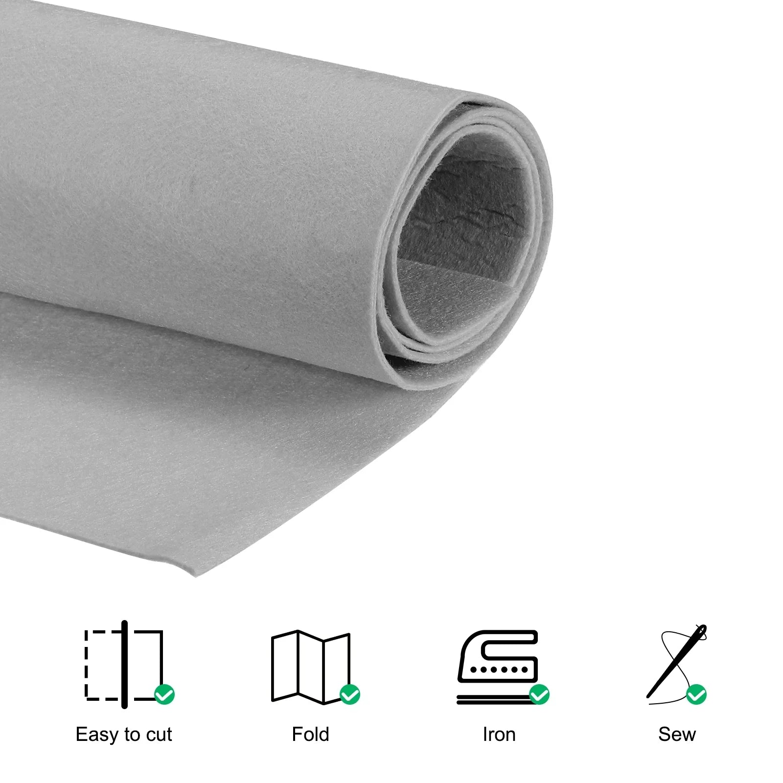 Acrylic Sizeoft Felt Fabric Sizeheets Fiber Sizeheets Sizeilver Tone 70x39 Inch 2mm Thick