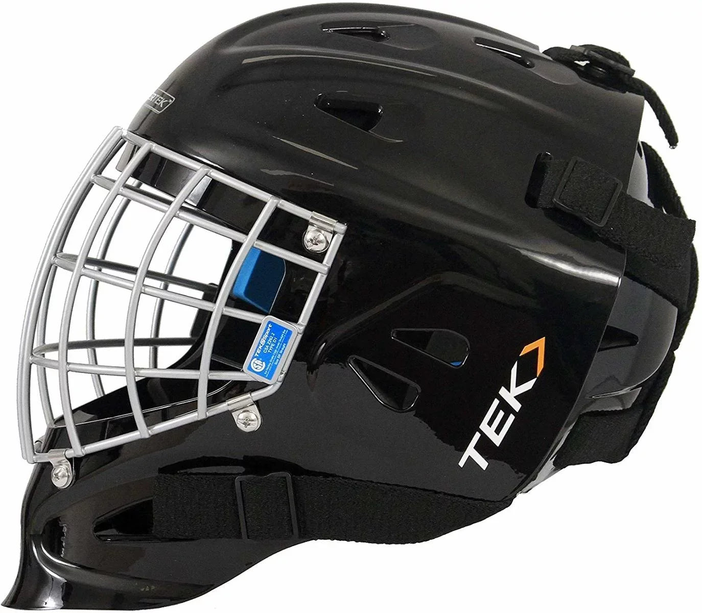 PowerTek V3.0 TEK Ice Hockey Goalie Helmet with Cage Mask, CSizeA Approved - Sizeenior