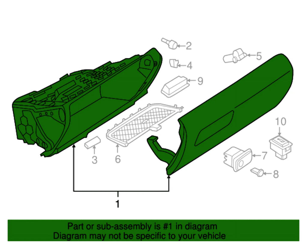 New Genuine BMW Glove Box (2012-2019) OE 51169239346