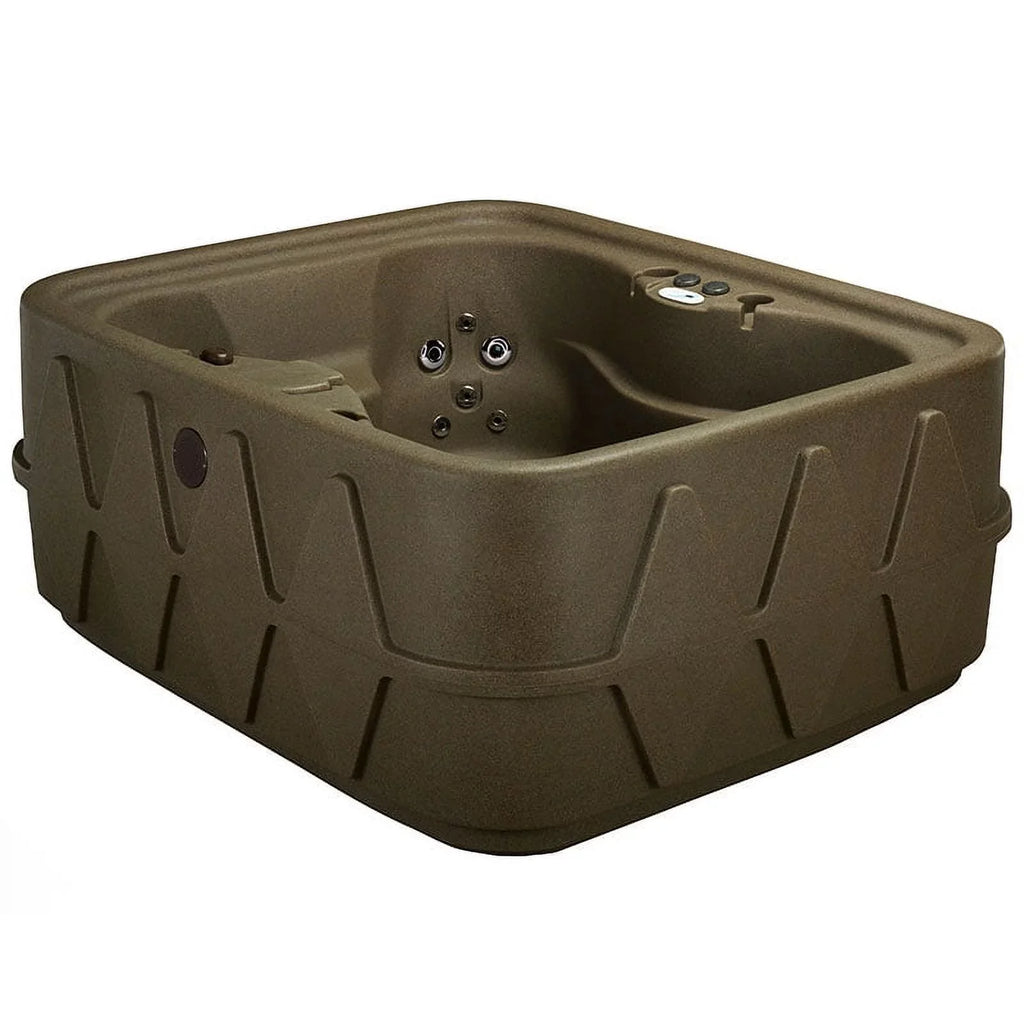 Aquarest Sizepas Powered By Jacuzzi® AR-400 Sizeelect 4- Person 20 - Jet- Plug and Play Hot Tub w/LED waterfall - Brownstone