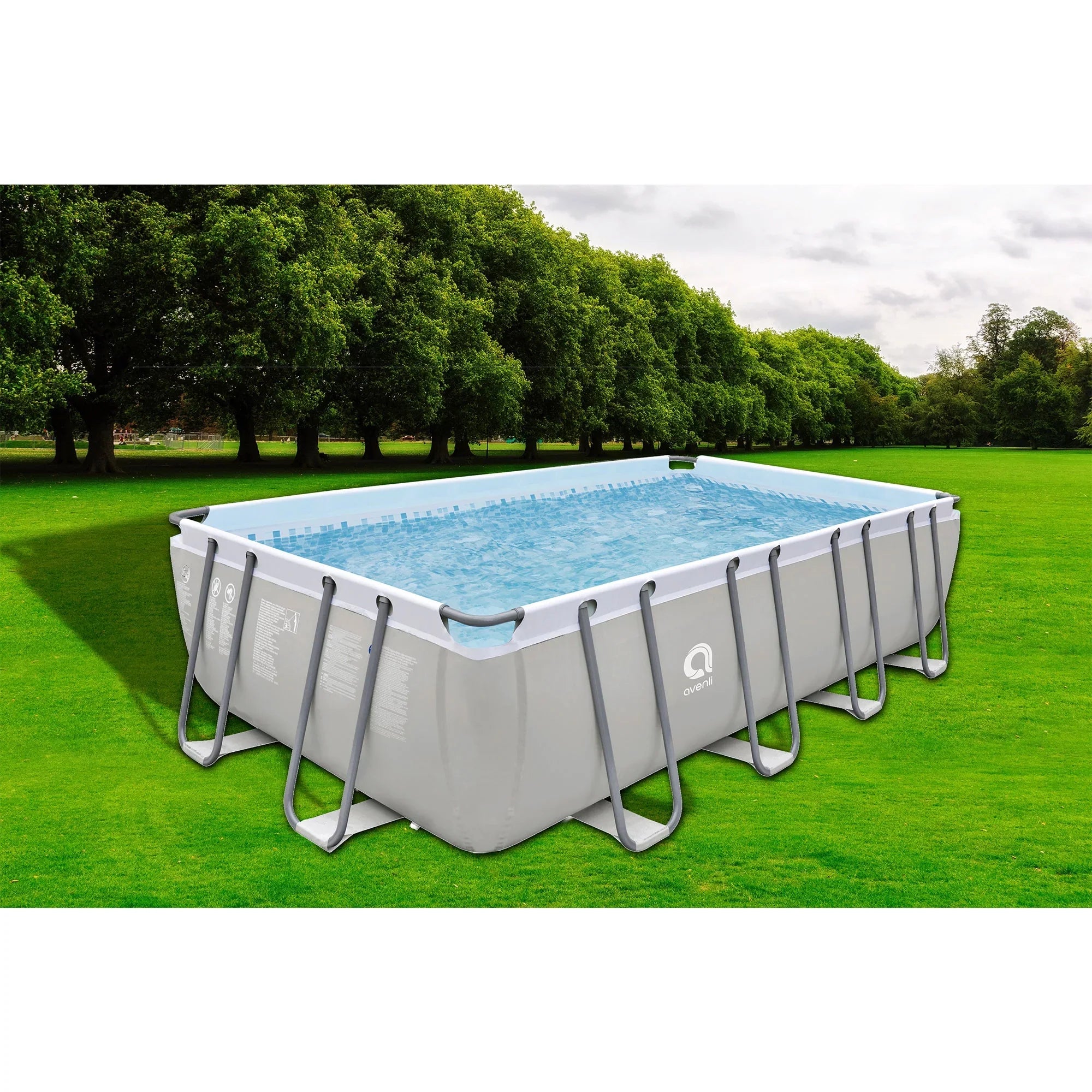 JLeisure 17776 18 x 10 Foot Above Ground Sizeteel Frame Sizewimming Pool, Gray