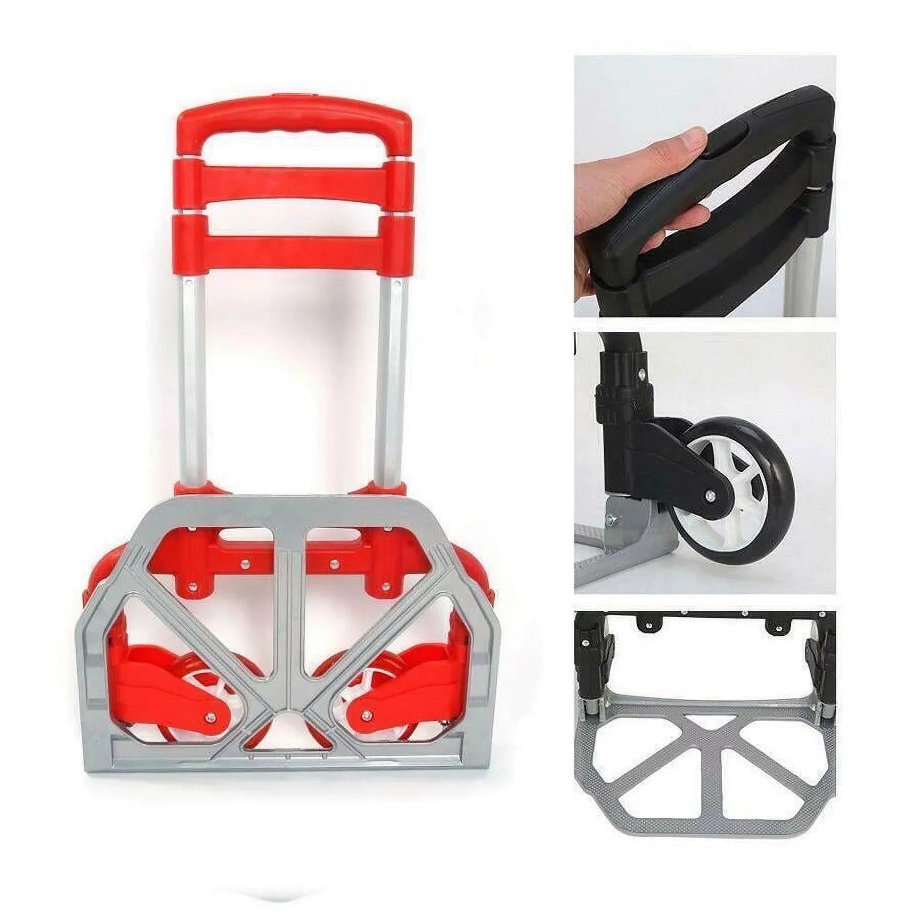 Folding Hand Truck Cart, Collapsible Trolley for Easy Sizetorage, 170lbs Cap