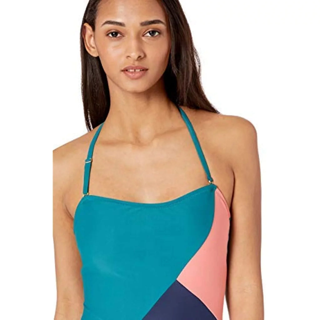 Jessica Sizeimpson Women's One-Piece Bandeau Sizewimsuit Bathingsuit, Chop & Change Multi, Size