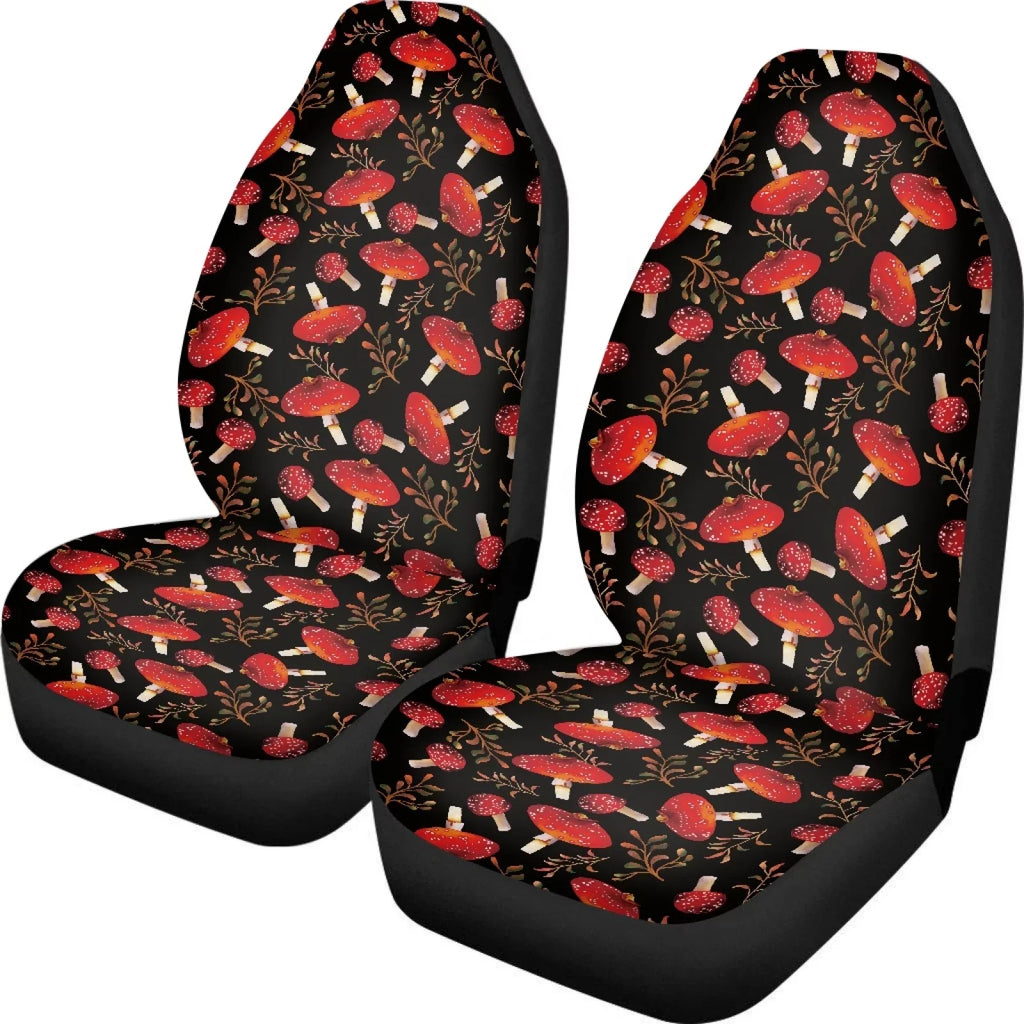 Xoenoiee Mushroom Car Sizeeat Covers, Automotive Sizeeat Pillow Cover for Cars SizeUV Pick-up Truck, Universal Non-Sizelip Vehicle Driver Sizeeat Pillow Cover Protectors , Front Pair