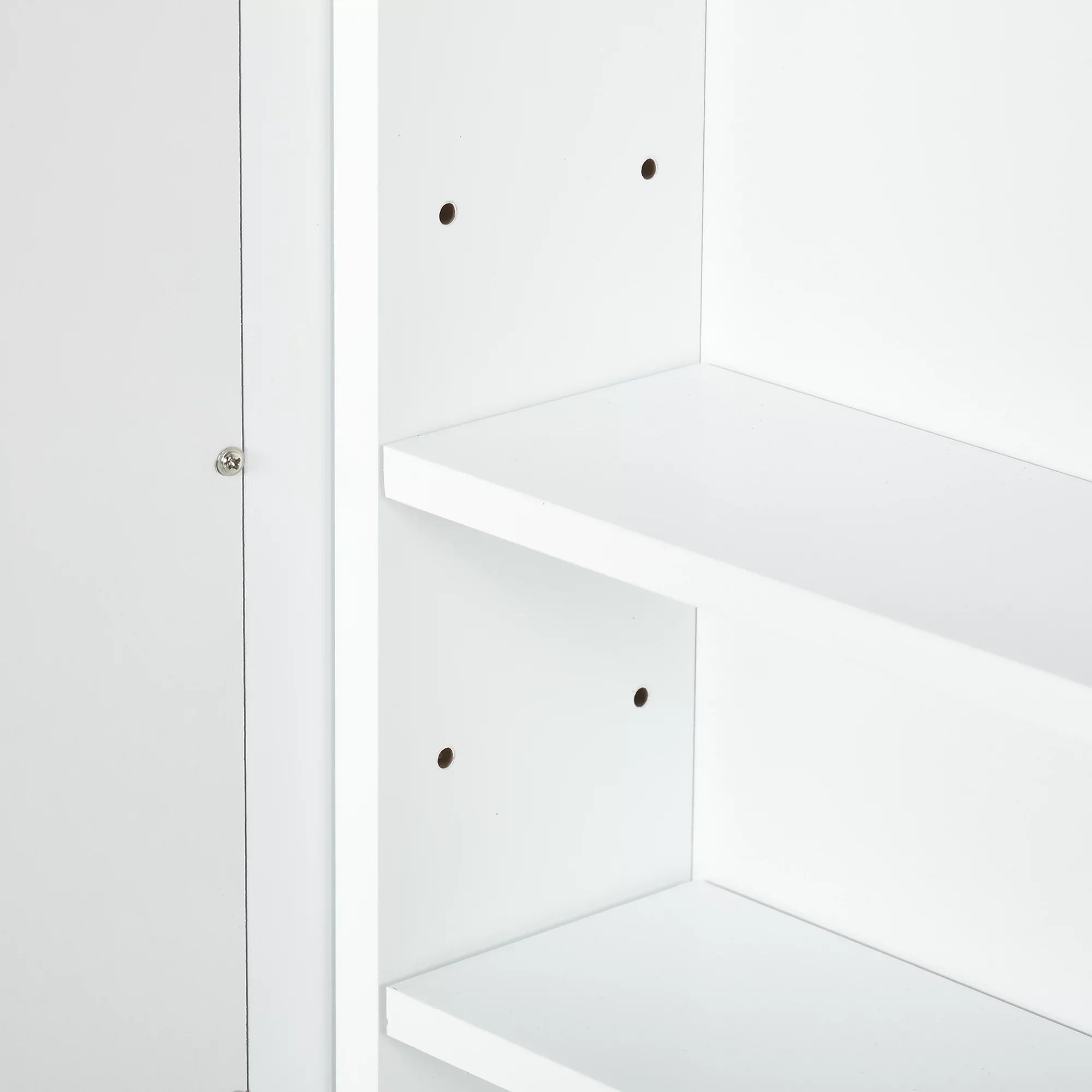 kleankin Bathroom Medicine Cabinet, Wall Mounted Mirror Cabinet, Ivory