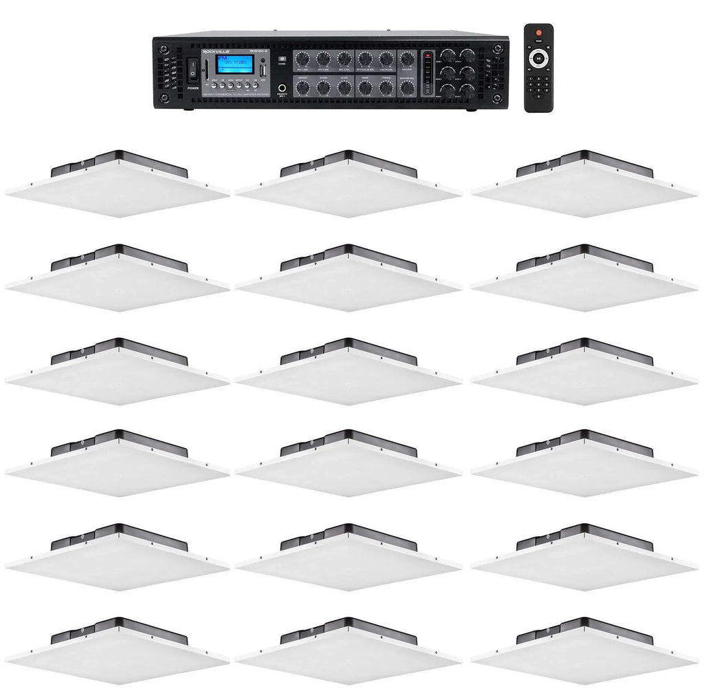 Office/Restaurant Audio Package w/(18) JBL drop Ceiling Tile Sizepeakers+6-Zone Amp