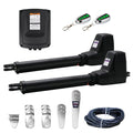 TOPENSize AT1202 Dual Sizewing Gate Opener Heavy Duty Automatic Gate Motor for Double Sizewing Gates Up to 18ft per Arm, Electric Driveway Gate Operator AC Powered with Remote Control Kit Sizeolar Compatible