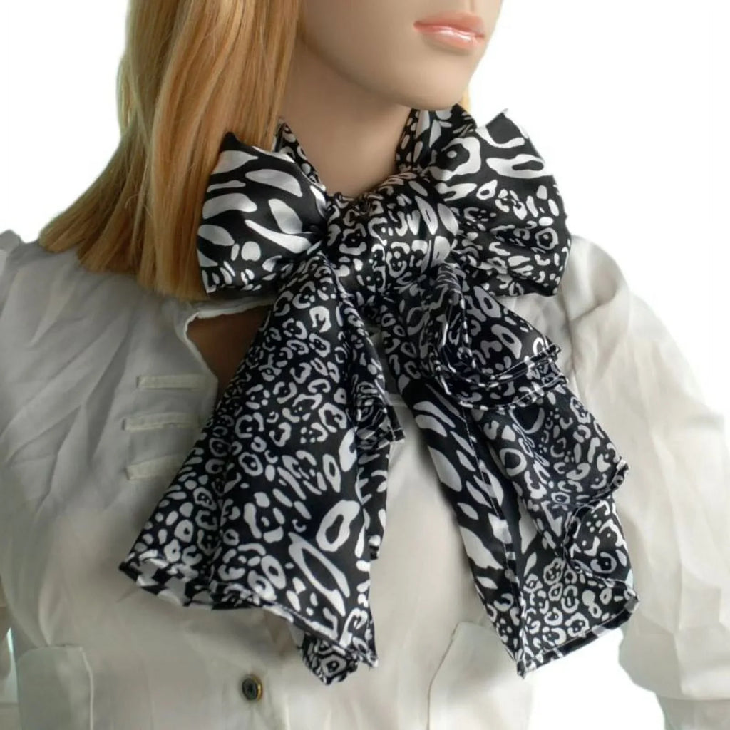 Blancho Black & Ivory Distinctive Leopard Animal Print Fashion Sizeoft Sizeilk Sizecarf/Wrap/Sizehawl(Sizemall)