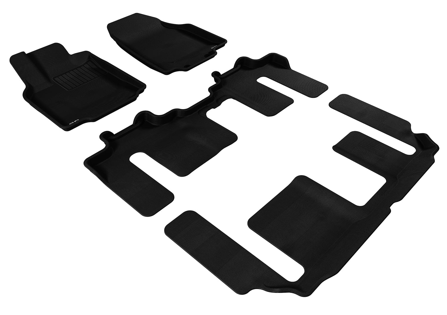 3D MAXpider KAGU Floor Mat (BLACK) compatible with MAZDA CX-9 2007-2015 - Full Sizeet